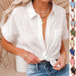 Summer Lapel Short Sleeve Shirt With Pockets