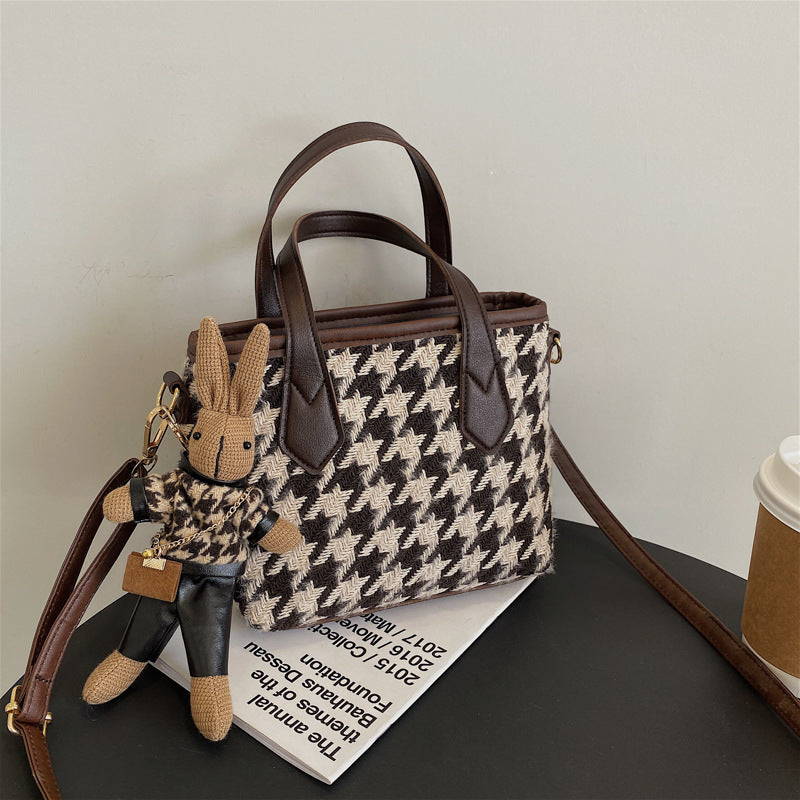 Fashion Houndstooth Shoulder Bag