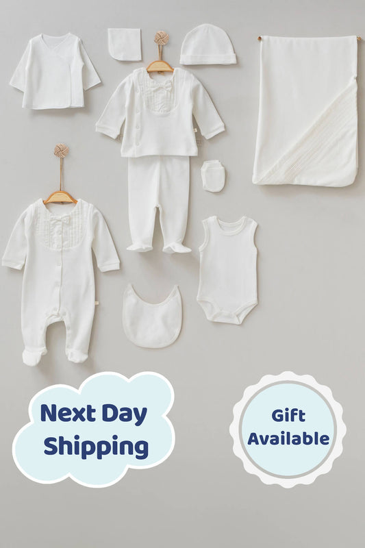 Alex White Newborn Coming Home Set (10 Pcs)