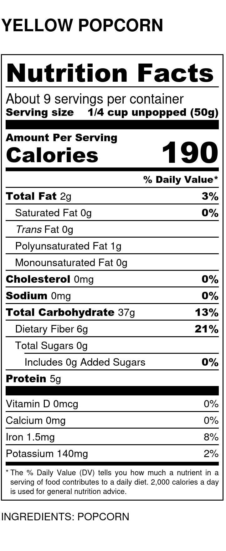 Popcorn, Yellow, Organic