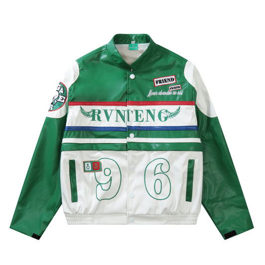 PU Middle Detachable Biker Jacket