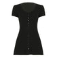 French Romantic Girl Style Base Breasted Knitted Dress
