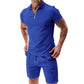 Versatile Solid Color T-shirt Set For Men