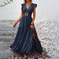 Women's Elegant V-Neck Maxi Dress