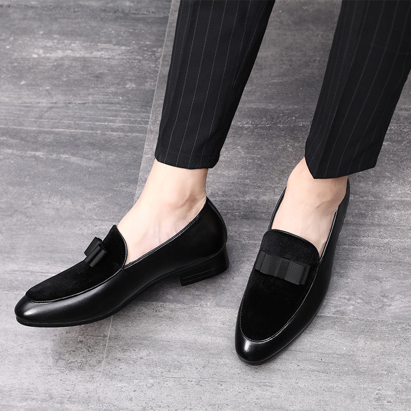 Men's Casual Leather Bow Leather Shoes