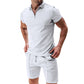 Versatile Solid Color T-shirt Set For Men