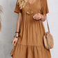 V-neck Short Sleeve Dress