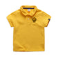 Summer Elastic Cotton Solid Color Short Sleeve Men Polo T-shirt