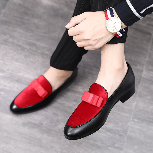 Men's Casual Leather Bow Leather Shoes