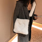 Love Winter Plush Shoulder Bags For Women