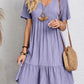V-neck Short Sleeve Dress