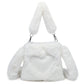 Women Fluffy Shoulder Bag With Top handle