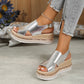 Shiny Sandals Hollow Design
