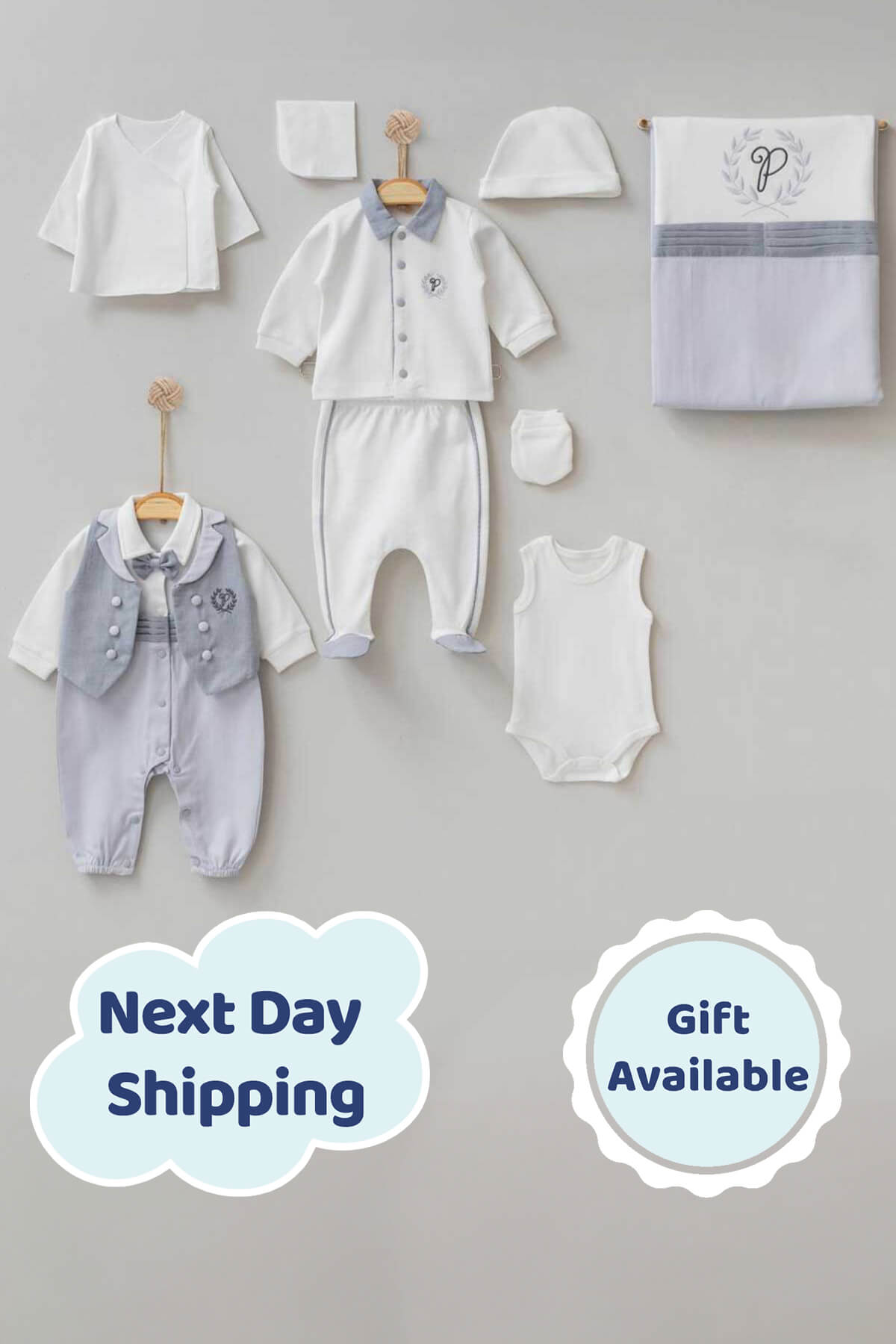 Paul Blue Newborn Coming Home Set (10 pcs)
