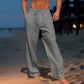 Casual Wide-Leg Straight Pants With Pockets For Men