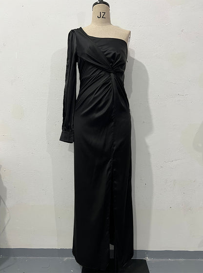 Women's One-shoulder Split Dress