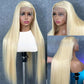 12-40Inch 613 Blonde Straight Human Hair Wig DIY Colors