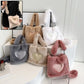 Women Fluffy Shoulder Bag With Top handle