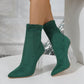 Crystal Heel Boots For Women