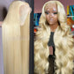 12-40Inch 613 Blonde Straight Human Hair Wig DIY Colors