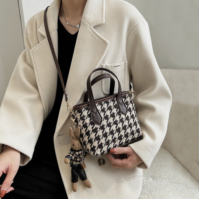 Fashion Houndstooth Shoulder Bag