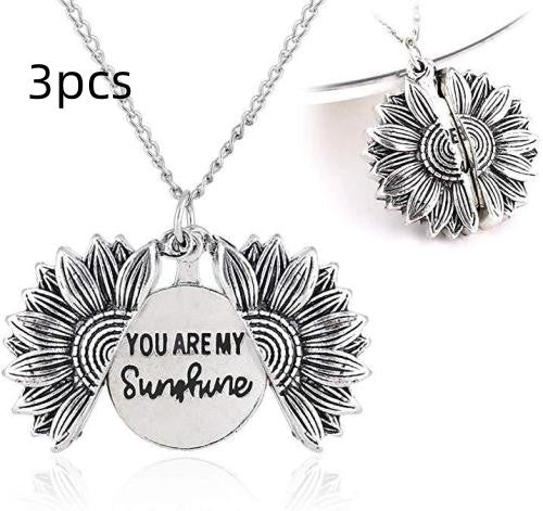 Unisex Sunflower Necklace