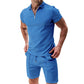 Versatile Solid Color T-shirt Set For Men
