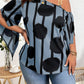 Women's Plus Size Fashion Off-the-Shoulder Charming Chain Three-quarter Sleeve Blouse