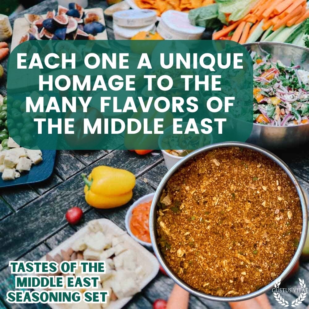 Middle Eastern Seasoning Gift Set - Tastes of The Middle East - Artisanal Spice Blends Six Pack