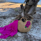 Island Orchid Straw Beach Bag