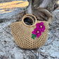 Island Orchid Straw Beach Bag