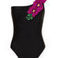 Vanda - Fuchsia One Shoulder Style Swimsuit