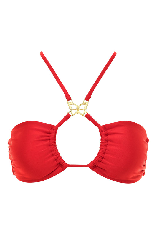 Camila Red Bikini Top