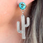 Anne Spencer Kingman Turquoise Cactus Earrings